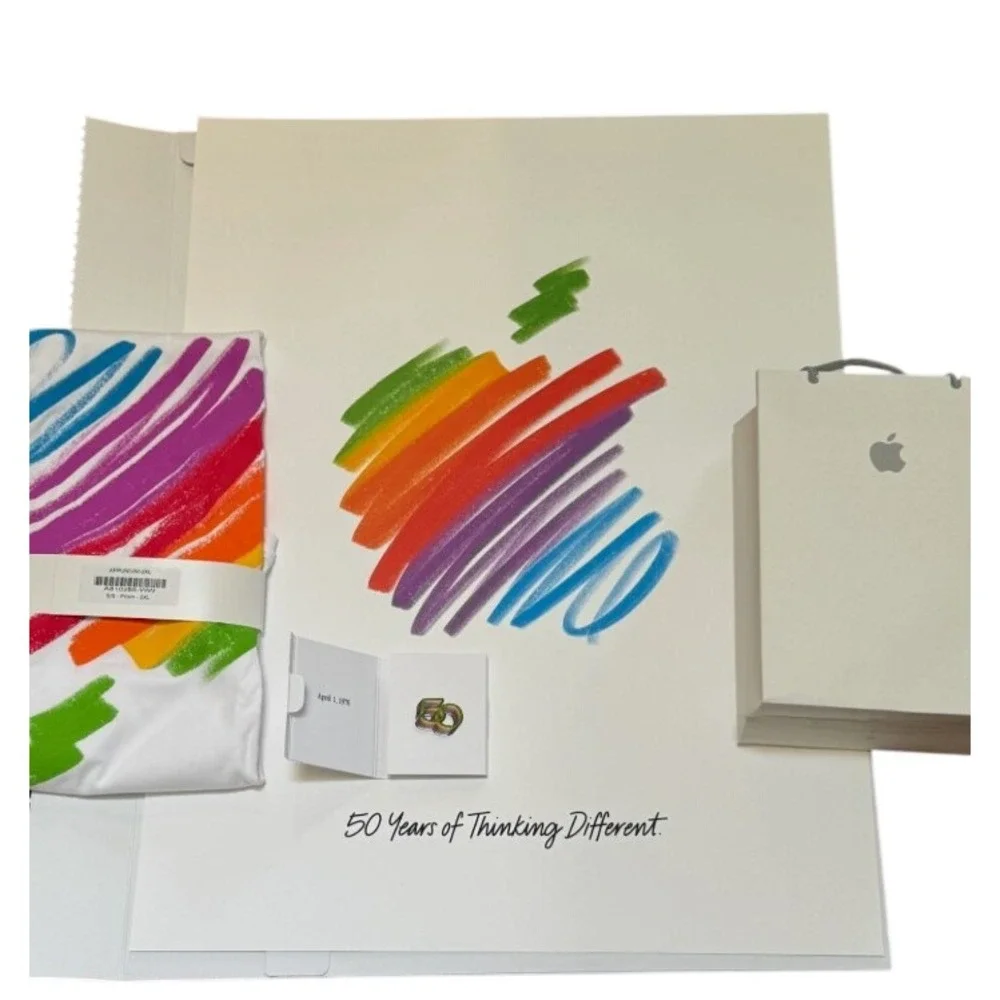 Apple 50th Anniversary‎ Thinking Different Full Set Sealed Poster Shirt S